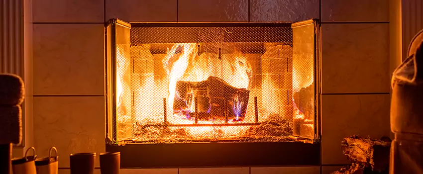 Mendota Hearth Landscape Fireplace Installation in Central Islip, New York